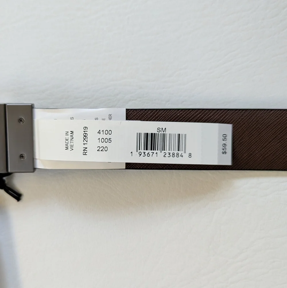 BNWT Calvin Klein Men's Reversible Belt Black Brown Size Small